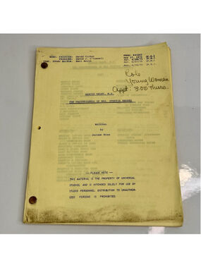 Marcus Welby, MD Television Script The Fruitfulness Of Mrs. Steffie Rhodes US